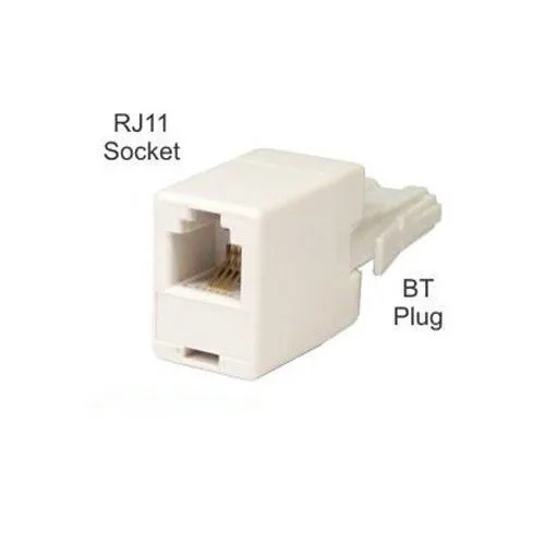 Royaume-uni BT Téléphone Prise Adaptateur Pour RJ11 Connecteur Croisé Câble Lan 2