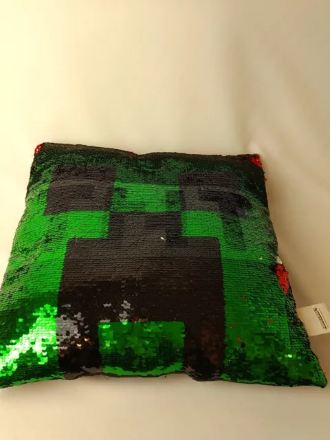 Next Minecraft cuscino per paillettes reversibile verde rosso 38 cm x 38 cm decorazione casa bambini