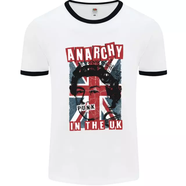 T-shirt Anarchy in the UK Punk Music Rock da uomo bianca