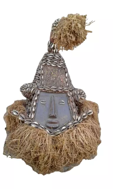 Art africain/Africa art:Masque-statue Shoowa-Kuba de la RDC 60 cm