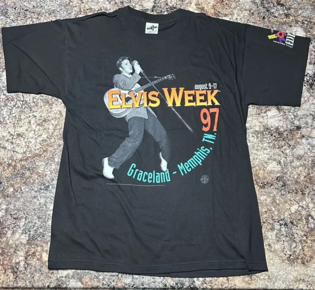 Elvis Presley “Elvis Week ‘97” Cronies XL VTG T-shirt Graceland  Official E.P.E