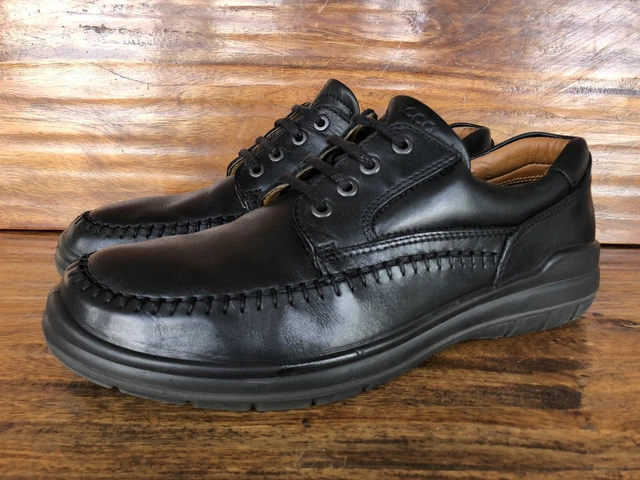 MENS ECCO CASUAL “Seawalker” Walking Shoes Size EU US 10, 10.5 Black Leather $47.20 PicClick