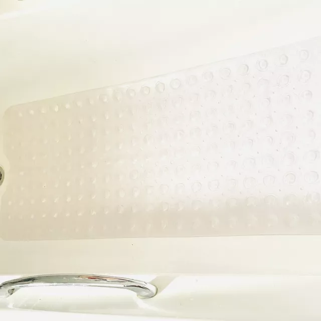 Extra Large Clear Shower Mat Non-Slip Bathtub Suction Grip Anti Mold Rubber