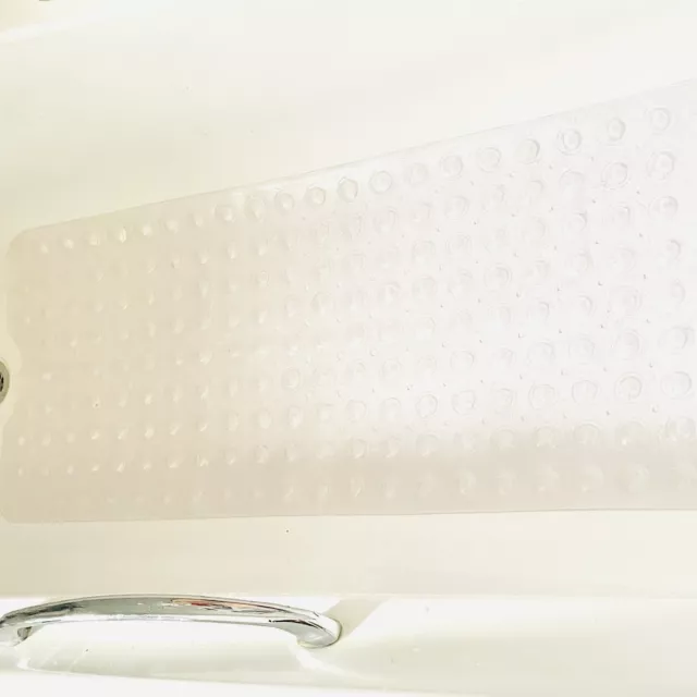 Tappetino doccia trasparente extra large antiscivolo vasca da bagno impugnatura di aspirazione antimuffa gomma