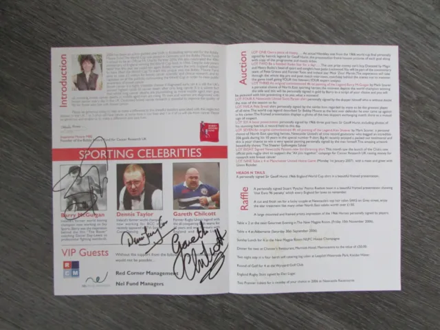 Sporting Dinner 2006 St James Park Newcastle Original Multi Signed by 3 Menu B