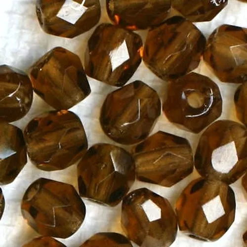 60 FACETTES Cristal de Bohême 4 MM SMOKED TOPAZ