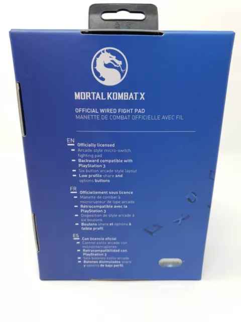 Mortal Kombat X PlayStation Controller - PS4 PS3 - Official Wired Fight Pad 3