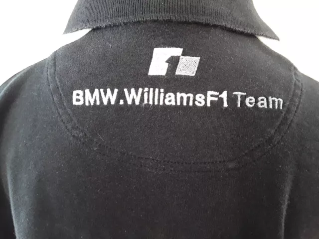 Bogner BMW Williams F1 Team Mens Cotton Navy Blue & White Polo Shirt Size M 3