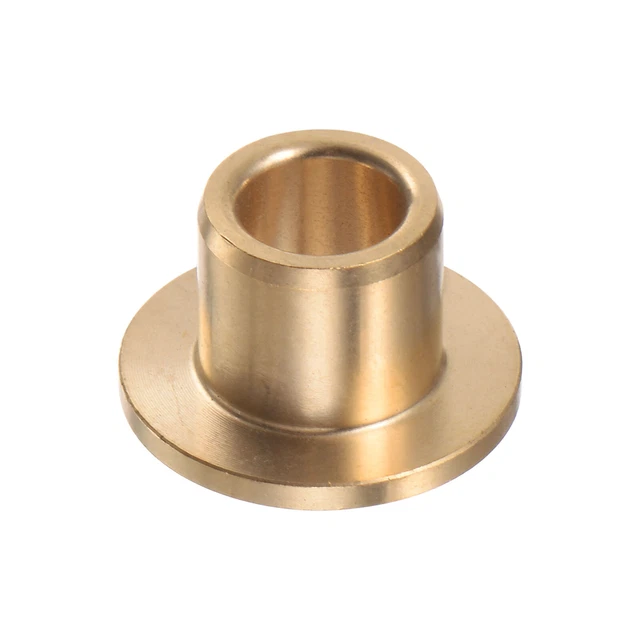 Flange Bearing Sleeve 8mm x 12mm x 12mm Bronze Self-Lubricating Bushings