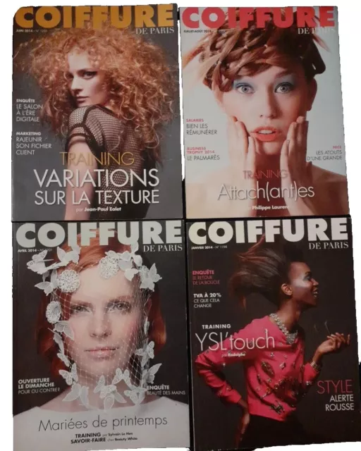 Coiffure De Paris, Lot De 4 Magazines, 2014, Collection