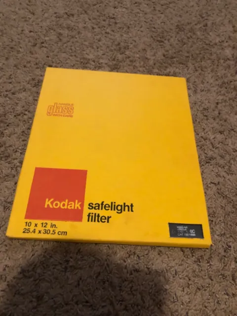 Kodak 10 x 12" #OC, Light Amber safelight filter. New old stock