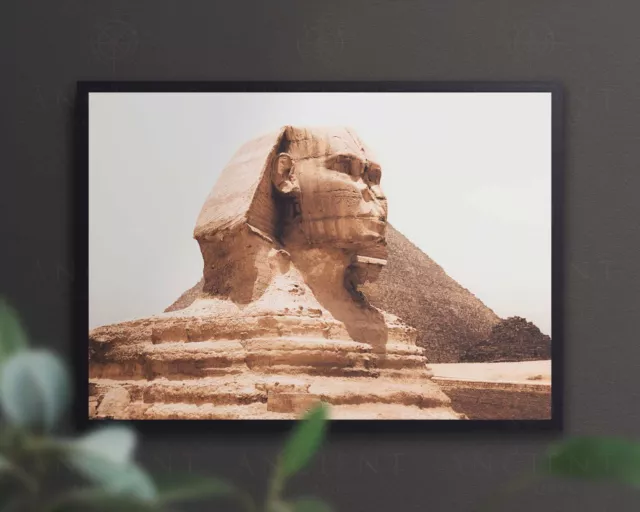 The Sphinx of Giza Framed Print, Canvas, Poster | Egypt | Egyptian | Pharaoh