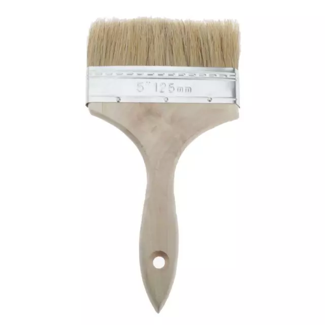 Handmade Oil Paint Brush, Boar Bristle Fan Brush, Long Wooden