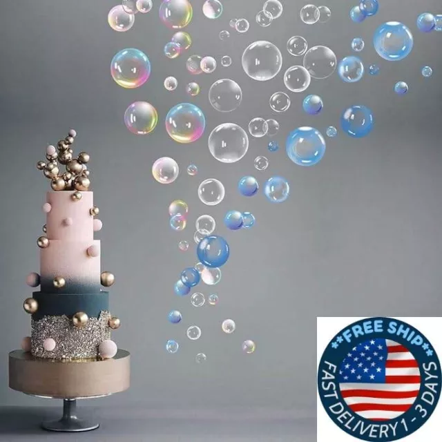 Calcomanía de pared de burbujas transparente pegatina recortada para niños.nuevo