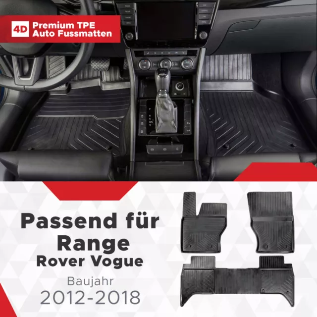 4D Premium Gummi Auto Fussmatten Set Passend für Range Rover Vogue Baujahr 20...