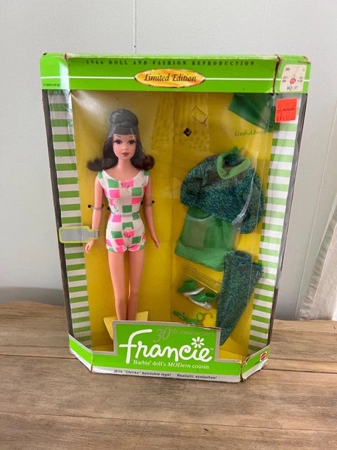 Francie Barbie Doll 30th Anniversary 1996 Mattel, New in Box Francie Barbie Doll 30th Anniversary 1996 Mattel, New in Box