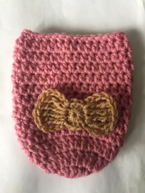 hand crochet 3D BOW baby bottle cover tommee tippee dr brown MAM