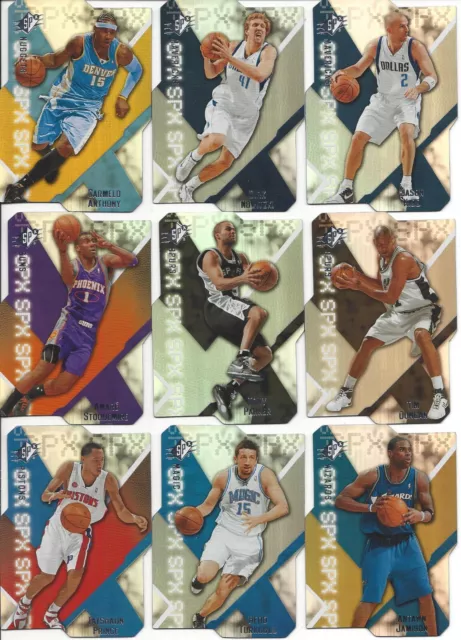 2008-09 Upper Deck Spx Die Cut Acetate Lot (19) - Carmelo Nowitzki Kidd Duncan