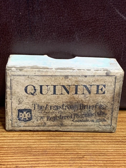 Vintage Quinine Pill Box - DAC ARMSTRONG DRUG COMPANY- CONSTANTINE MICHIGAN