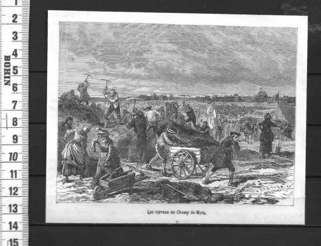 G173 / Engraving 1875 / The Works Of The Field Of Mars