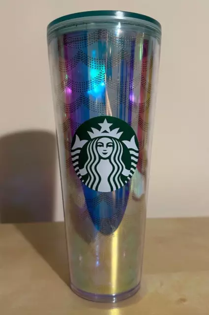 Starbucks Iridescent Mermaid Siren Scales Mirror Venti Cold Cup Tumbler 24 oz