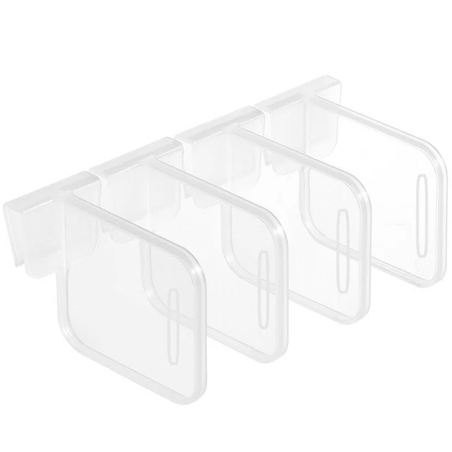 4 piezas organizador de estantería de almacenamiento de botellas de cocina placa de partición de refrigerador