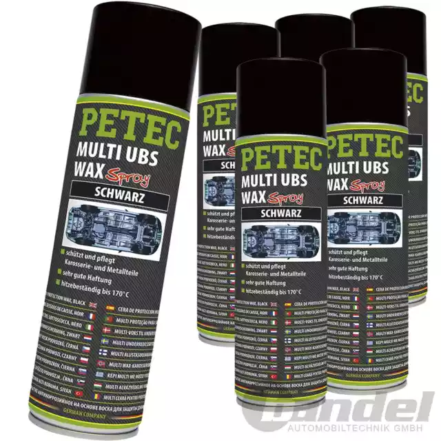 6x 500 ML PETEC Multi Gbstv Protection Anti-encastrement Cire Bateau Rouille