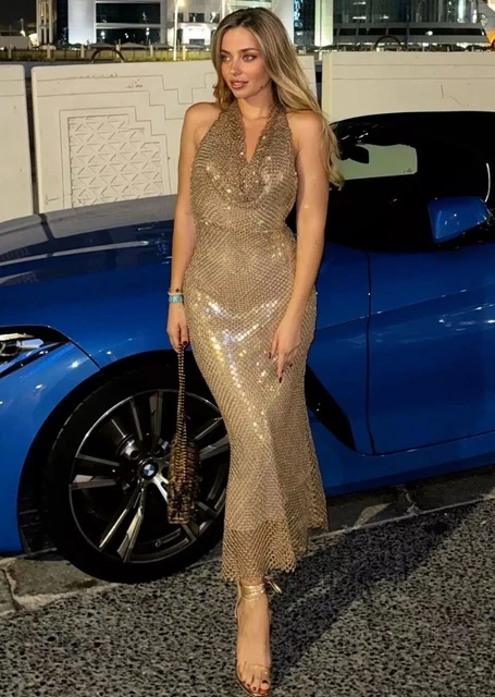 ZARA MESH SLIP Midi Dress Gold Metallic Size XS Extra Small 3527/481 New  79.95 - PicClick UK