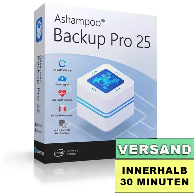 Ashampoo Backup Pro 25 Vollversion Dauerlizenz Deutsch Datensicherung NEU