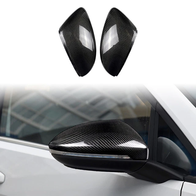 Per VW Golf MK6 2009-2013 vera fibra di carbonio nero cappuccio specchietto retrovisore esterno