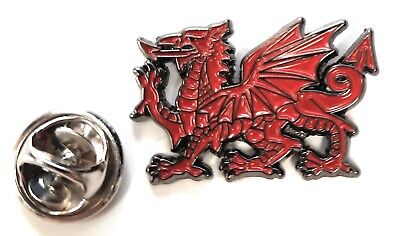 Welsh Dragon Enamel & Metal Lapel Pin Badge 20mm Gift FREE UK Delivery!