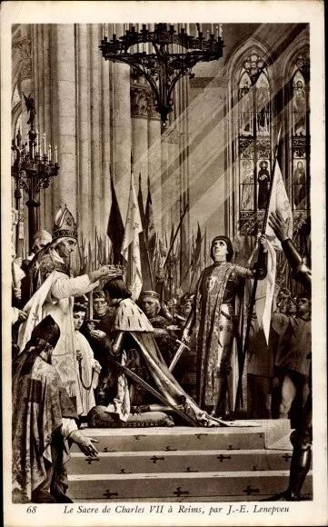 Künstler Ak Lenepveu, Jeanne d'Arc, Le Sacre de Charles VII à Reims - 2691479