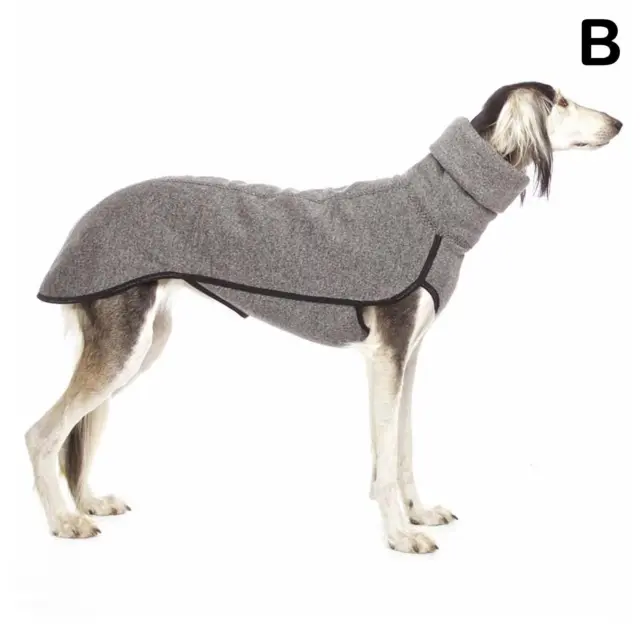 XL Gray Winter Warm Dog Coat High Collar Pet Clothes For Large 4J0D Jumpsuit  J4
