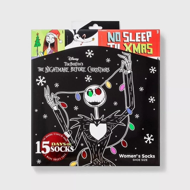 DISNEY WOMEN'S NIGHTMARE Before Christmas 15 Days of Socks Advent