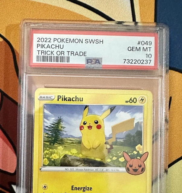 Pokemon Cards Trick Or Trade Evolving Skies Stamped Pikachu Psa 10 Gem Mint 10