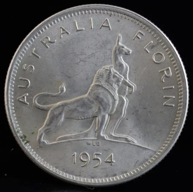 1954 Australia Florin Very Nice Condition