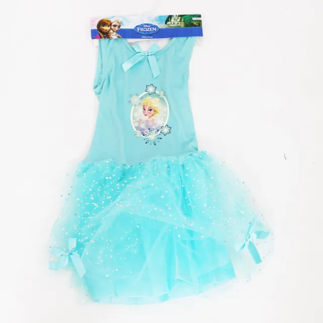 Genuine Disney's Frozen Elsa Princess Girls Blue Fancy Dress Outfit