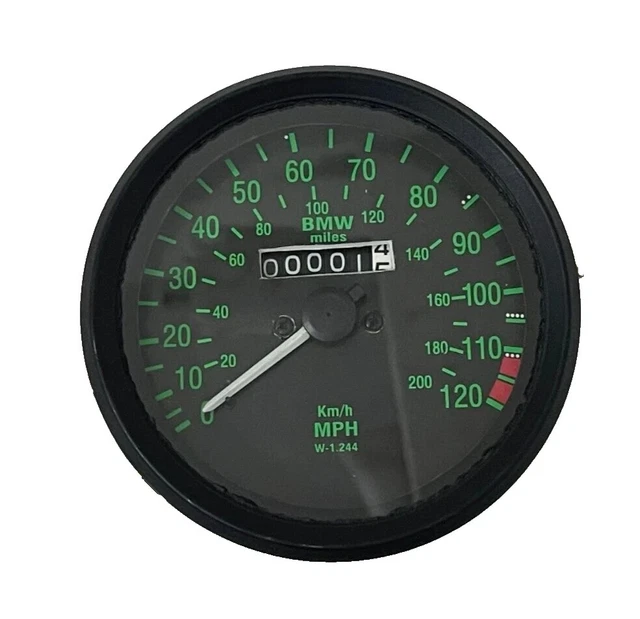 82 R65 Speedometer BLACK DUAL READING Speedometer 120 MPH 200 Kph For R65 R80GS R100 GS PD ...