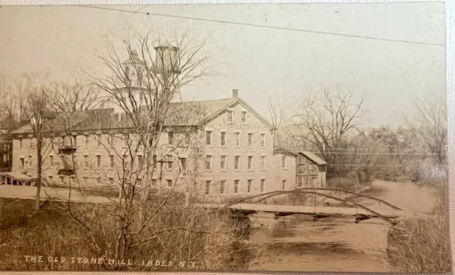 Vtg 1909 RPPC Postcard The Old Stone Mill Index NY Near Cooperstown - Posted