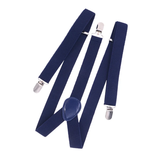 2,5 cm bretelle fisse a forma di Y con 3 clip uomo e donna