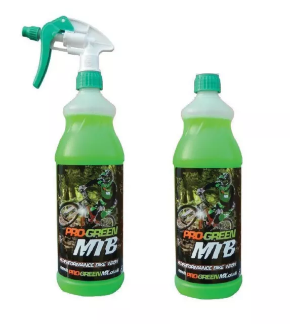 2 X pro-Grün MX Fahrrad Motorrad Motocross Cycle MTB Reiniger Wasch 1 Liter