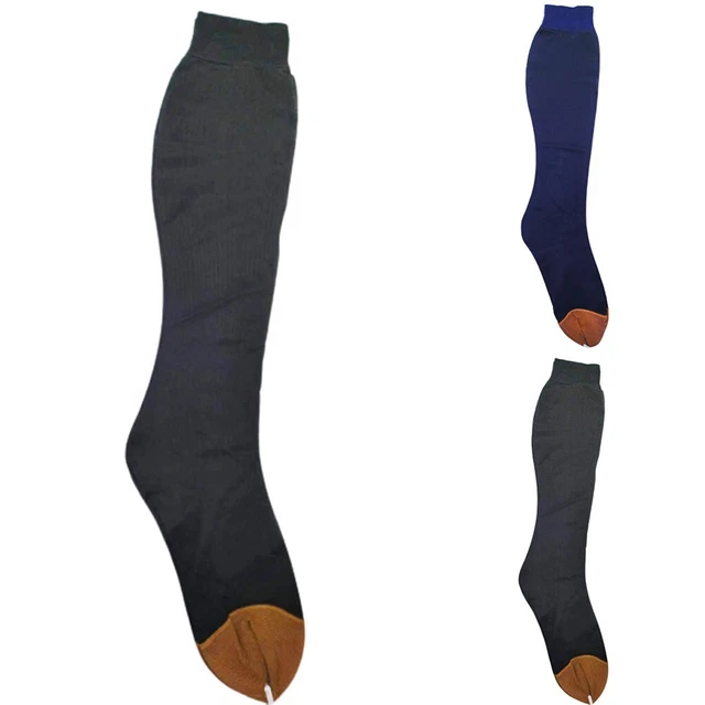 Neuf Homme Chaussettes Hauteur Genou Chaussettes Bas Rayé Ultra-Fin 1 Paires