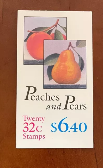 US Stamps, Peaches and Pears, Unexploded Booklet, Scott #BK178