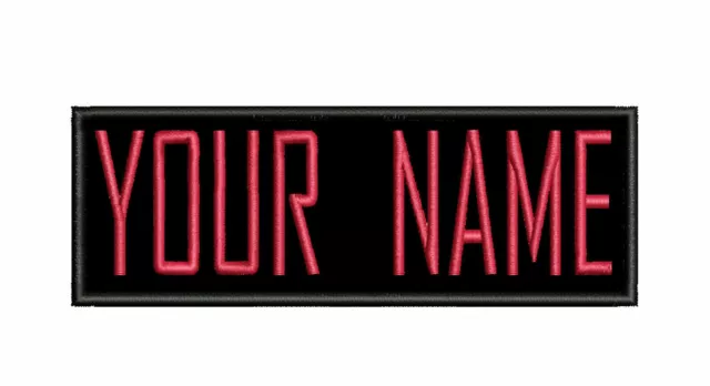 Custom Ghostbusters Your NAME TAG Personalized Embroidered PATCH Iron-on Red