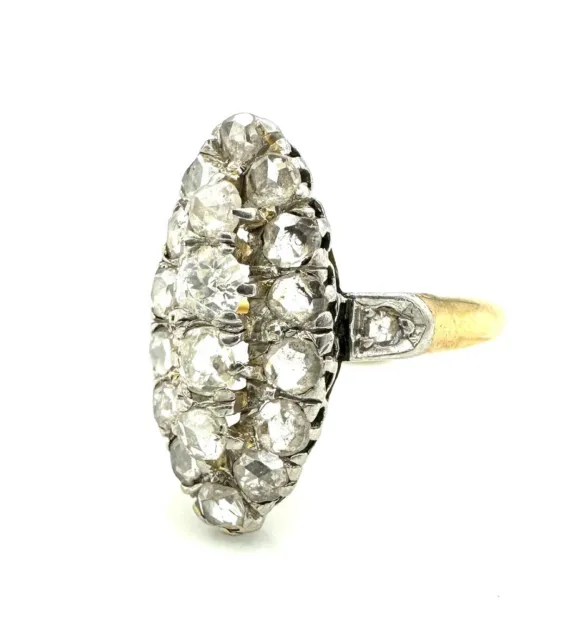 MAGNIFIQUE BAGUE OR 18 CARATS - Marquise Diamants 1,05 carat - 4,26 g