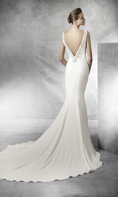 Pronovias OVALIA Taglia 10 Bianco Sporco Con Etichette 