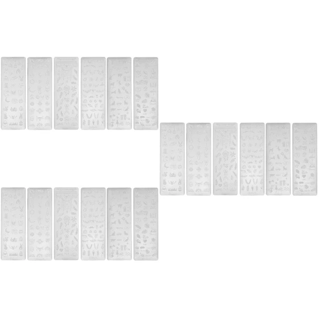 18 Pcs easter nail art template Plaques D'estampage Nail Art Décor De Noël Timbr