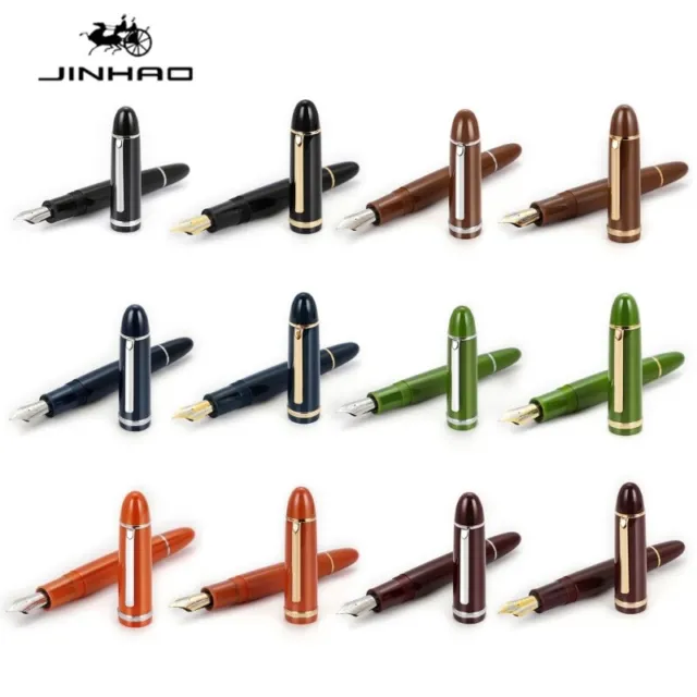 Jinhao- New Product X159 Acrylic Minimalist Fountain Pen Brand New Large Nib Ink