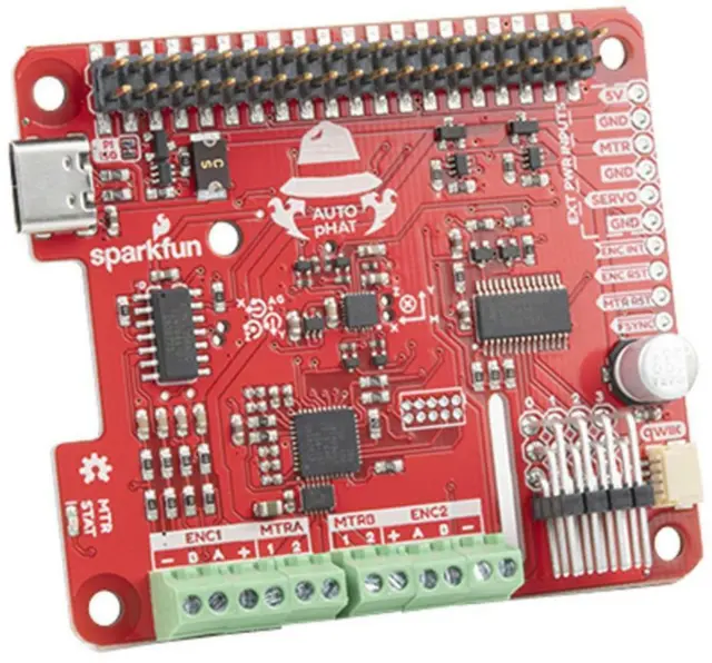Auto pHAT Robotics Board for Raspberry Pi - ROB-16328