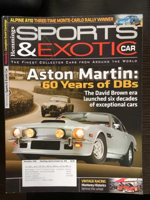 Hemmings Sports and Exotic Car Magazine Issue 39 November 2008 Aston Martin DBS